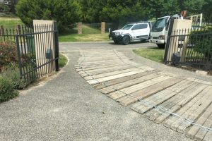 wooden driveway crossover protection hire melbourne